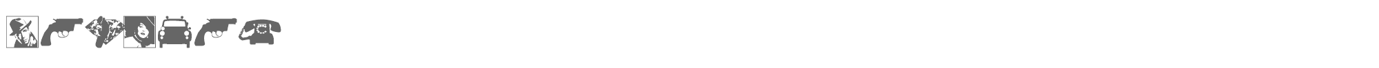 Sample characters Film Noir Font